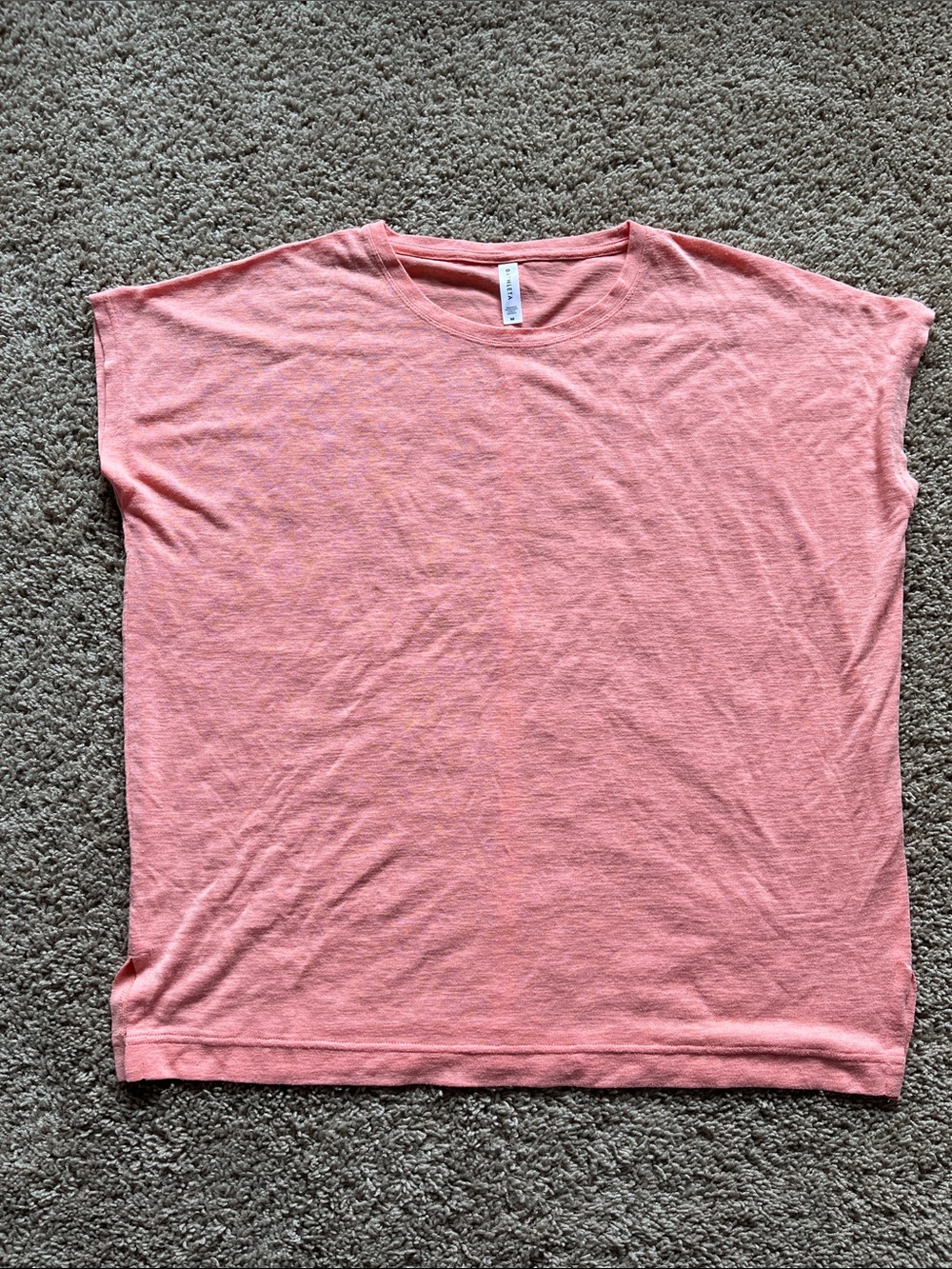 Athleta Medium Modal Blend Dolman Sleeve Boxy Tee Coral Pink